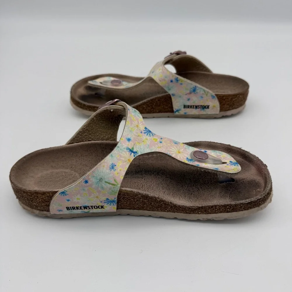Birkenstock Gizeh Thong Sandals Youth Kids Girls EU 33/US 2 Floral Light Rose
